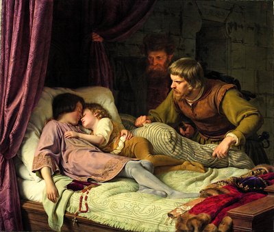 De moord op de zonen van Edward IV door Theodor Hildebrandt